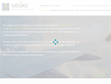 Tablet Screenshot of meliad-sas.com